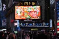 PHL thanks world for typhoon aid with billboards, tweets