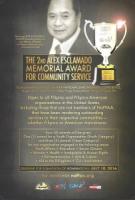 NaFFAA calls for nominees to the Alex Esclamado Memorial Award for Community Service